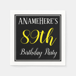 Serviette En Papier Fête d'anniversaire simple et