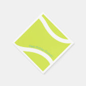 Serviette En Papier fête d'anniversaire simple tennis ball (Coin)