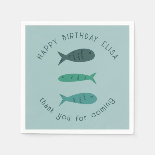 Serviette En Papier Fête d'anniversaire Soirée au bord de la mer Petit (Devant)