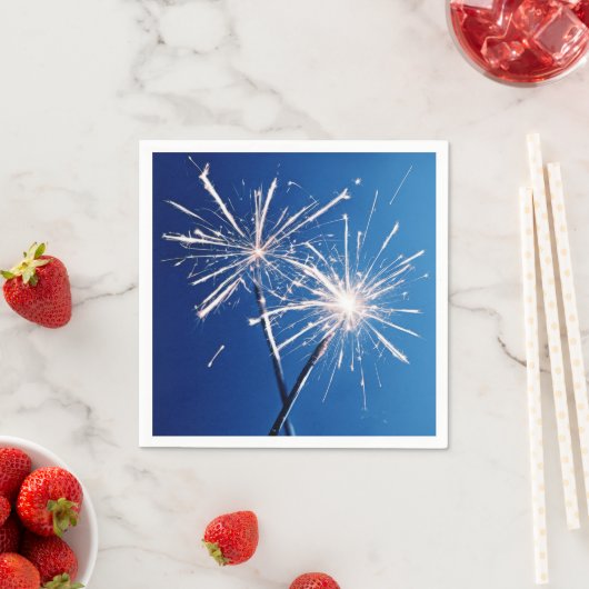 Serviette En Papier Fête d'anniversaire Sparklers (En situation)