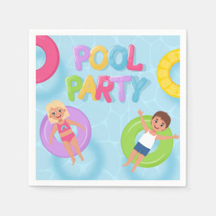 Serviette En Papier Fête d'anniversaire Splash Bash pour enfants Pisci