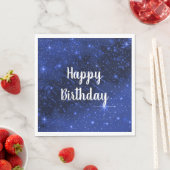 Serviette En Papier Fête d'anniversaire Star Galaxy sur bleu (En situation)