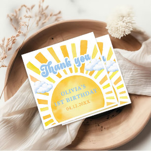 Serviette En Papier Fête d'anniversaire Sunshine and Clouds 