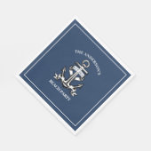 Serviette En Papier Fête d'anniversaire sur la plage avec une ancre de (Coin)