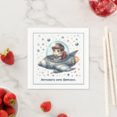 Serviette En Papier Fête d'anniversaire sur le thème de l'espace pour (En situation)