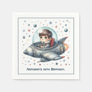 Serviette En Papier Fête d'anniversaire sur le thème de l'espace pour