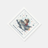 Serviette En Papier Fête d'anniversaire sur le thème de l'espace pour (Coin)