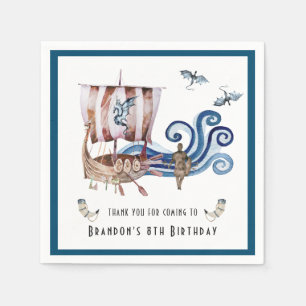 Serviette En Papier Fête d'anniversaire sur le thème Viking