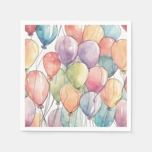 Serviette En Papier Fête d'anniversaire vers le haut, vers le haut et (Devant)