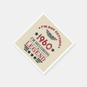 Serviette En Papier Fête d'anniversaire vintage personnalisée (Coin)