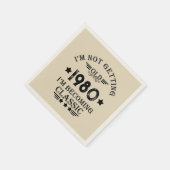 Serviette En Papier Fête d'anniversaire vintage personnalisée (Coin)