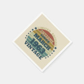 Serviette En Papier Fête d'anniversaire vintage personnalisée (Coin)