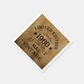 Serviette En Papier Fête d'anniversaire vintage personnalisée (Coin)