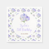 Serviette En Papier Fête d'anniversaire violet Citrouille (Devant)
