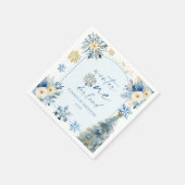 Serviette En Papier Fête d'anniversaire Winter Onederland flocon de ne (Coin)