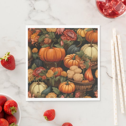Serviette En Papier Fête d'automne (En situation)