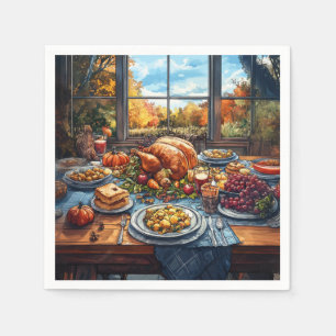 Serviette En Papier Fête d'automne : Fête de Thanksgiving