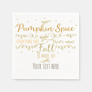 Serviette En Papier Fête d'automne Pumpkin Spice & Everything Nice