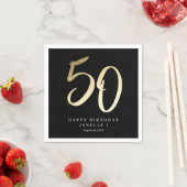 Serviette En Papier Fête de 50e anniversaire minimal moderne (En situation)