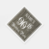 Serviette En Papier Fête de 96e anniversaire — Script fantaisie, Faux (Coin)