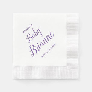 Serviette En Papier Fête de Baby Shower Bienvenue