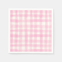 Fête de Baby Shower Cottage Mignon Rose à Carreaux