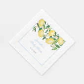 Serviette En Papier Fête de Baby shower de citron bleu pâle (Coin)