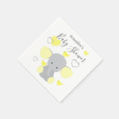 Serviette En Papier Fête de Baby shower fille éléphant jaune (Coin)
