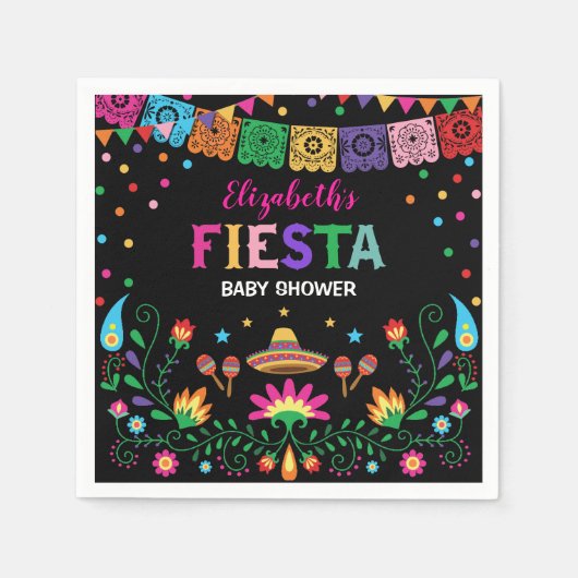 Serviette En Papier Fête de Baby shower mexicaine : (Devant)