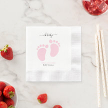 Fête de Baby Shower pour Bébé Fille, Rose