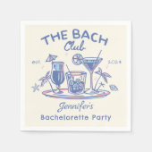 Serviette En Papier Fête de Bachelorette de Cocktail de Plage Fantaisi (Devant)