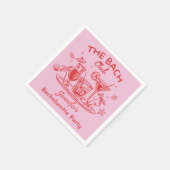 Serviette En Papier Fête de Bachelorette de Cocktail de Plage Fantaisi (Coin)