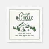 Serviette En Papier Fête de bachelorette du Camping Moderne (Devant)