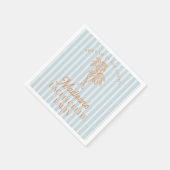 Serviette En Papier Fête de Bachelorette Pastel sur la plage de Palm S (Coin)