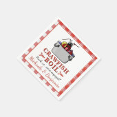 Serviette En Papier Fête de barbecue de homard à l'ébullition d'écrevi (Coin)