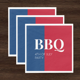 Serviette En Papier Fête de barbecue du 4 juillet