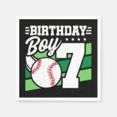 Serviette En Papier Fête de baseball 7 ans Thème 7ème anniversaire gar (Devant)