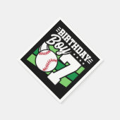 Serviette En Papier Fête de baseball 7 ans Thème 7ème anniversaire gar (Coin)