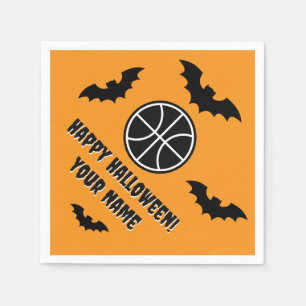 Serviette En Papier Fête de basket-ball Halloween fantaisiste et effra