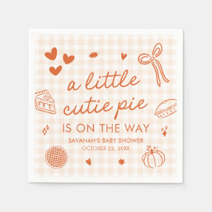 Serviette En Papier Fête de bébé « A Little Cutie Pie » dessinée à la