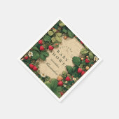 Serviette En Papier Fête de Bébé au Conte de Fées aux Fraises (Coin)
