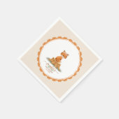 Serviette En Papier Fête de Bébé Boho Fox Aquarelle (Coin)