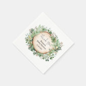 Serviette En Papier Fête de Bébé Botanique Rustique Neutralité (Coin)