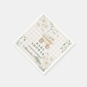Serviette En Papier Fête de bébé Canard Fou Moutarde (Coin)