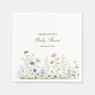 Serviette En Papier Fête de bébé Cottage Floral Rêves de Bois