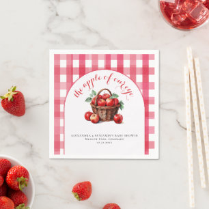Serviette En Papier Fête de bébé couple rustique Gingham de récolte de