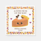 Serviette En Papier Fête de Bébé d'Automne Cutie Pie (Devant)