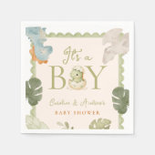 Serviette En Papier Fête de bébé Dino Boy (Devant)