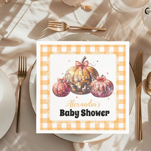 Serviette En Papier Fête de bébé Disco Pumpkin Patch