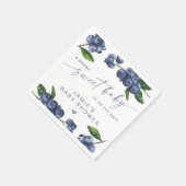 Serviette En Papier Fête de bébé douce petite myrtille (Coin)